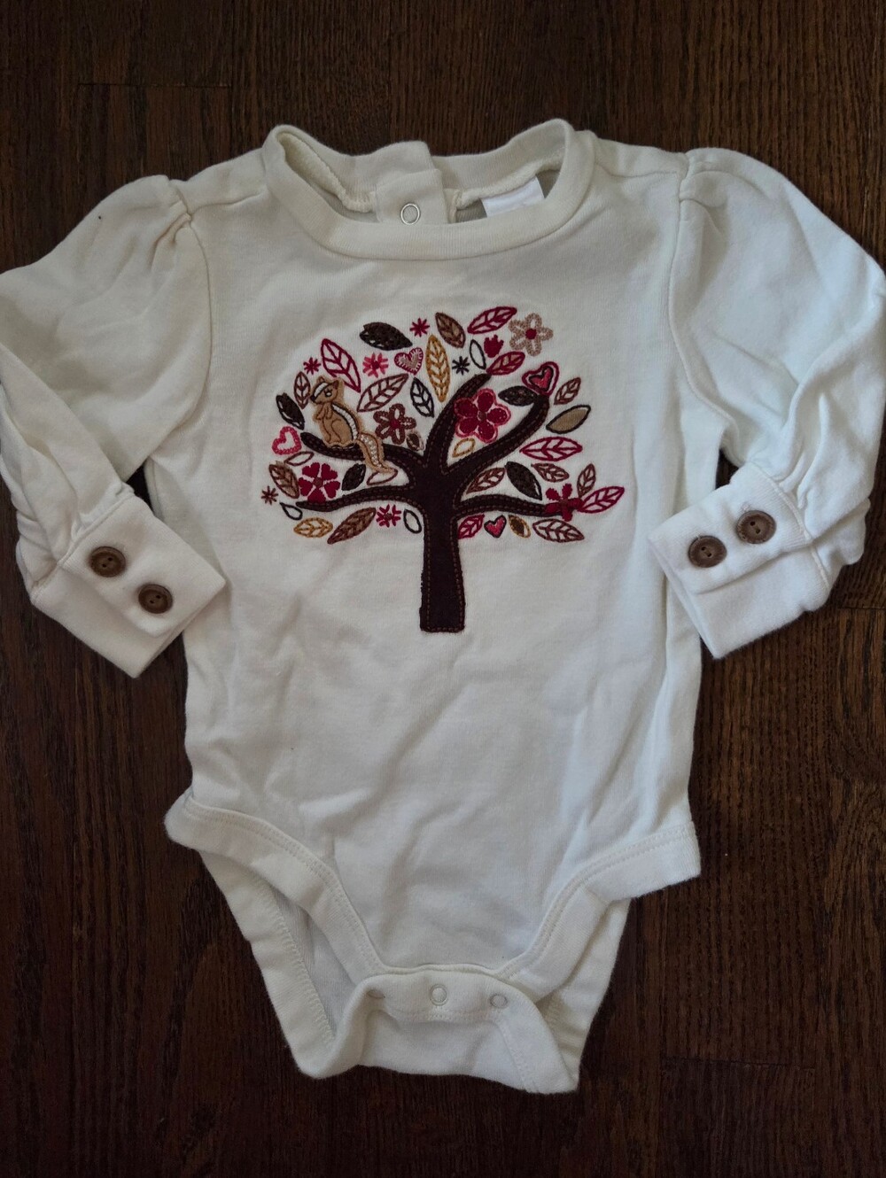 Baby Gap Girls 3/6M Fall Tree Bodysuit